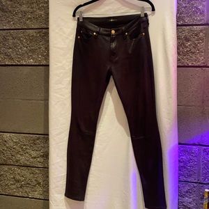 7 FOR ALL MANKIND SKINNY FAUX LEATHER PANTS